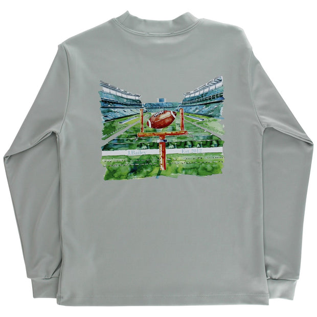 Performance Long Sleeve Logo Tee - Football on Sage