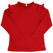 Girls Long Sleeve Tee - Red