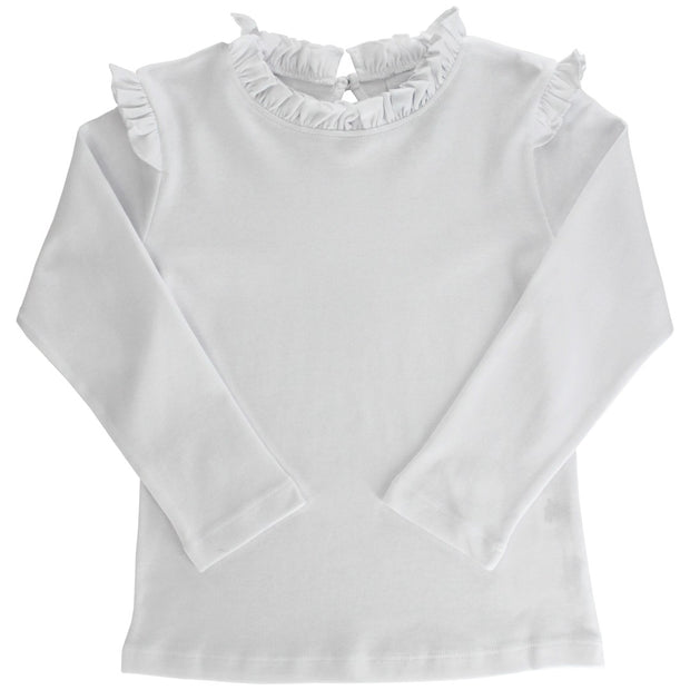 Girls Long Sleeve Tee - White