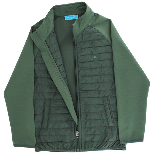 Quilted Bomber Jacket - Green