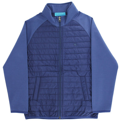 Quilted Bomber Jacket - Navy