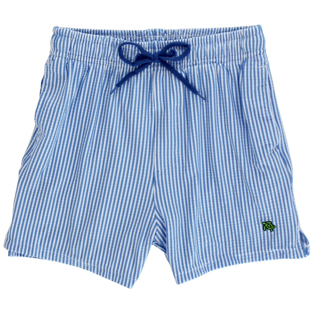 Board Short - Blue Stripe Seersucker