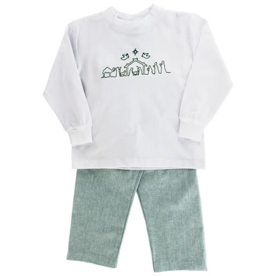 Nativity Stitch - Boys Pant Set