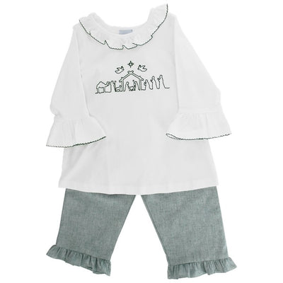 Nativity Stitch - Girls Pant Set