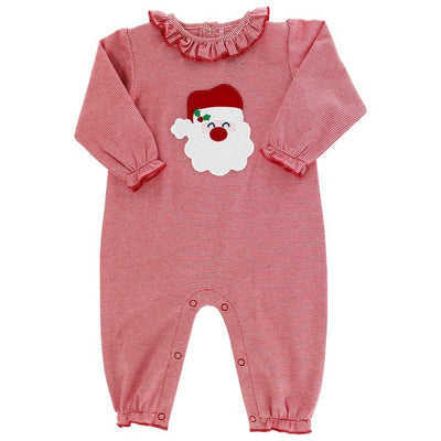 Santa - Girls Knit Romper