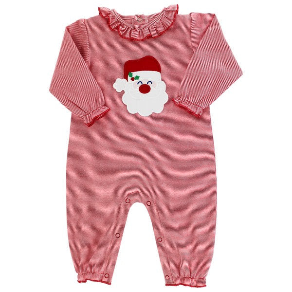 Santa - Girls Knit Romper