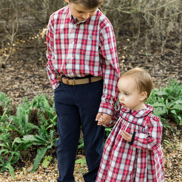 Roscoe Button Down - Cranberry