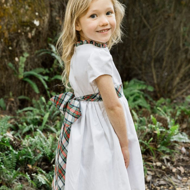 Evergreen/White Corduroy - Dress