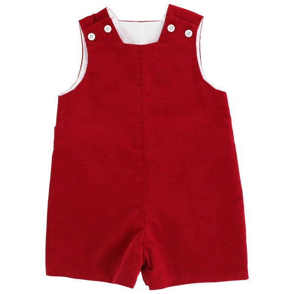 Red Corduroy - John John Short with Tabs