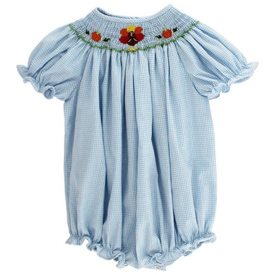 Smocked Turkey- Bishop Romper