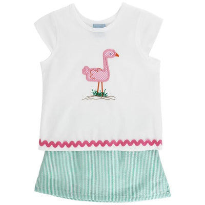 Fancy Flamingo - Girls Skort Set