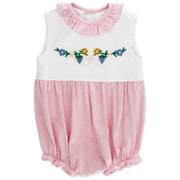 Strawberry Patch - Girls Knit Infant Bubble