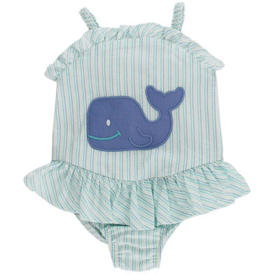 Wally Whale - One Piece Swimsuit with Ruffle