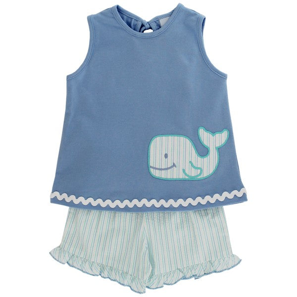 Wally Whale - Girls Short Set