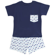 Whale Tales - Boys Knit Short Set