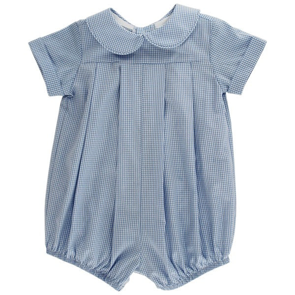 Blue Micro Check - Dressy Bubble Short