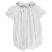 White with Rose Vine- Bishop Romper