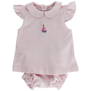 Sailboat - Girls Diaper Cover Set