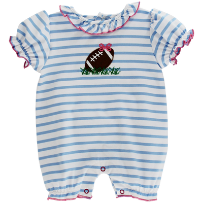 Tiny Touchdown - Girls Short Knit Romper