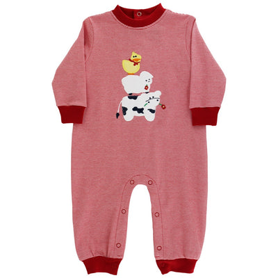 Barnyard Buddies - Boys Knit Romper