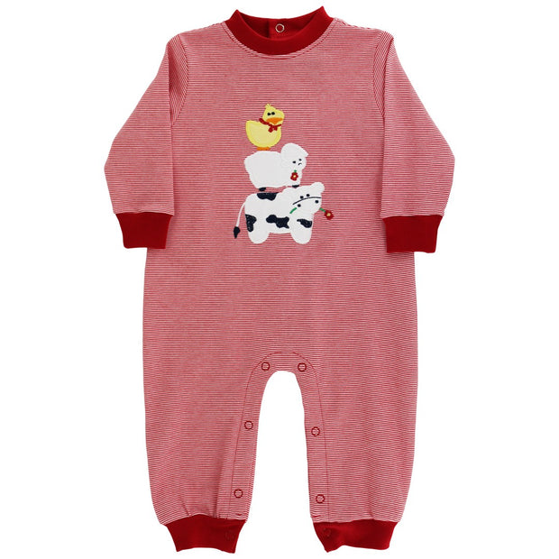 Barnyard Buddies - Boys Knit Romper