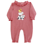 Barnyard Buddies - Girls Knit Romper