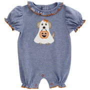 Happy Howl-O-Ween - Girls Knit Romper