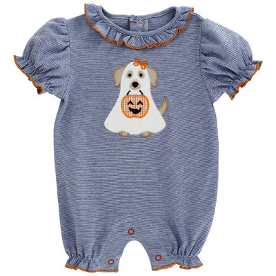 Happy Howl-O-Ween - Girls Knit Romper