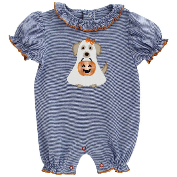 Happy Howl-O-Ween - Girls Knit Romper