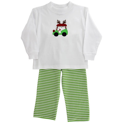 Christmas Cart - Boys Knit Pant Set