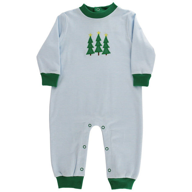 Enchanted Evergreens - Boys Knit Romper