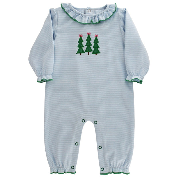 Enchanted Evergreens - Girls Knit Romper