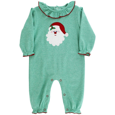 Santa - Girls Knit Romper