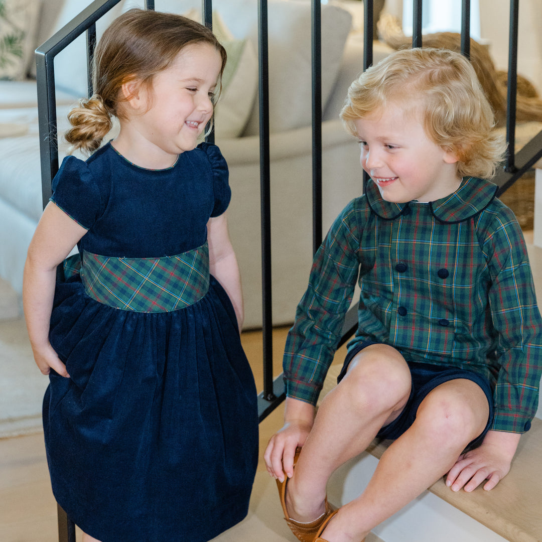 TU Boys Blue Plaid Cotton blend Size 3 Years TU Boys Blue Plaid Cotton blend Size 3 Years