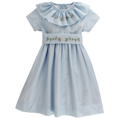 Soft Blooms On Blue - Dress