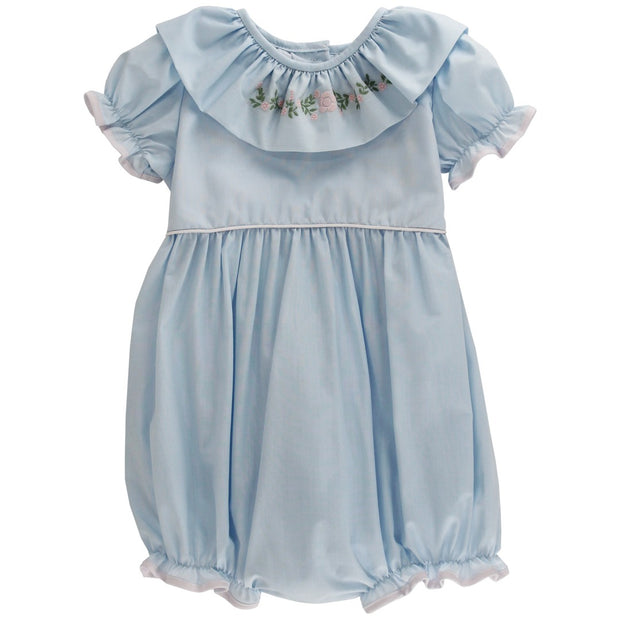 Soft Blooms On Blue - Girls Bubble Short
