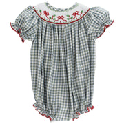 Red Bows on Gingham - Bishop Romper