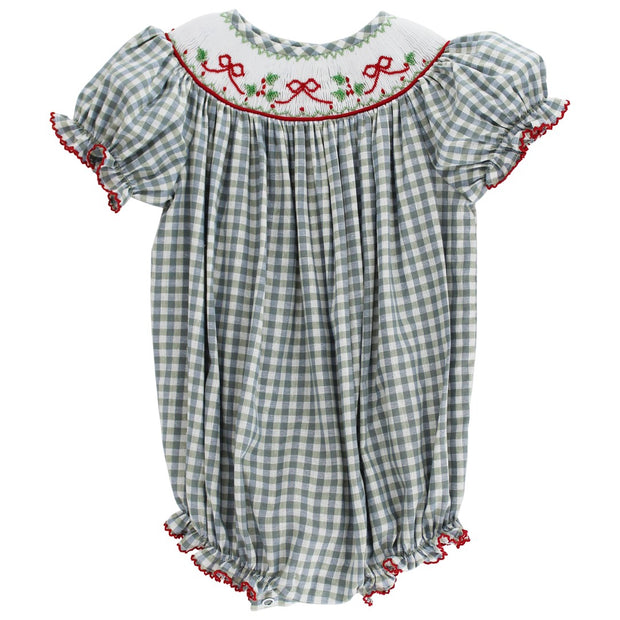 Red Bows on Gingham - Bishop Romper