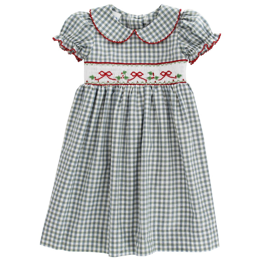 Red Bows On Gingham - Dress 4T Red Bows On Gingham - Dress 4T