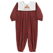 Reindeer On Plaid - Dressy Bubble Long