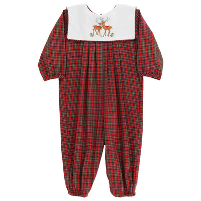 Reindeer On Plaid - Dressy Bubble Long