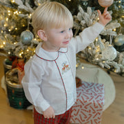 Reindeer On Plaid - Dressy Pant Set