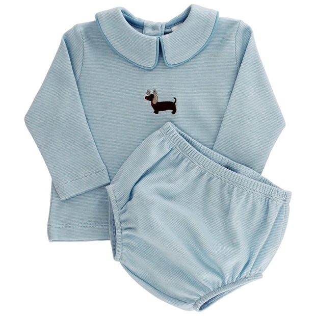 Reindeer Doxie - Boys Diaper Cover Set