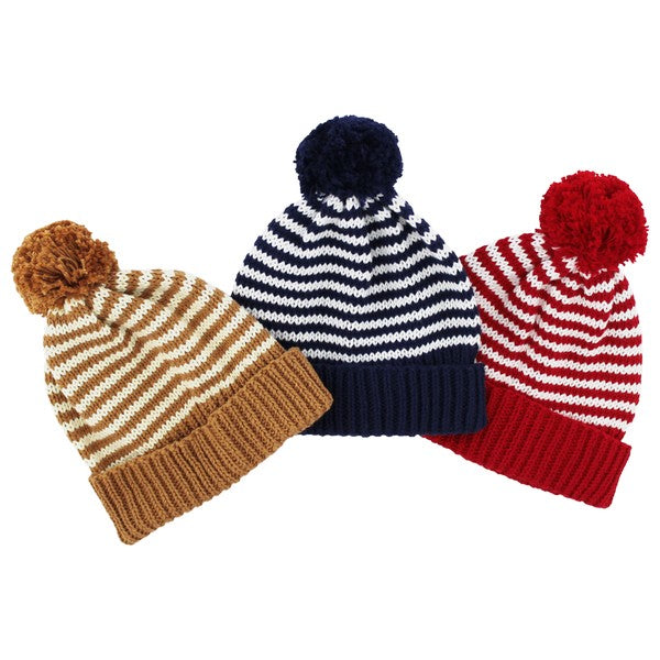 Beanie - Navy & White Stripe