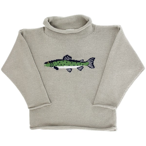 Roll Neck Sweater - Trout on Stone