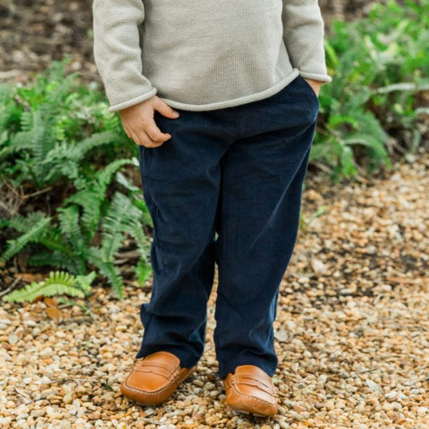 Charlie Pull on Pant - Navy Corduroy