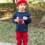 Charlie Pull on Pant - Red Corduroy