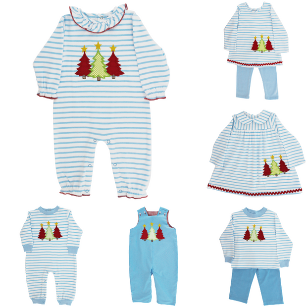 Christmas Trees - Girls Knit Romper