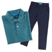 Henry Performance Polo - Fish on Teal