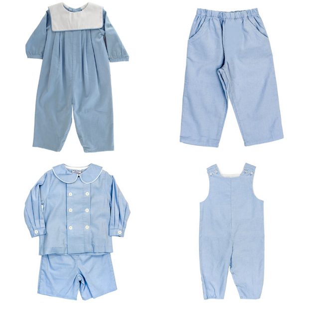 Light Blue Corduroy - Dressy Short Set